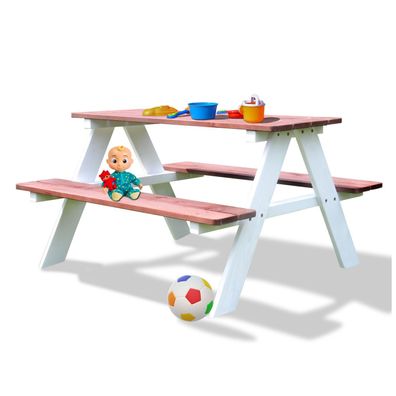 Coemo Picknicktisch Holz Kindersitzgruppe 2 Farben