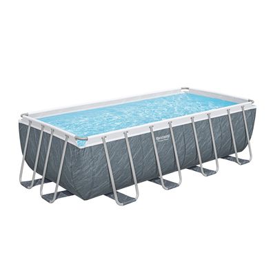 Power Steel™ Solo Pool ohne Zubehör 488 x 244 x 122 cm, Marmor-Optik (Schiefergrau