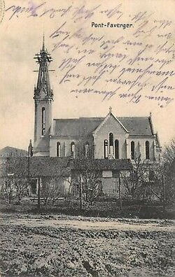 Pont - Faverger Kirche Inft. Regt. 104 Frankreich 1915