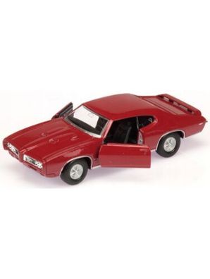 Pontiac GTO 1969 Welly Maßstab:1:34 Metall-Kunststoff Dunkelrot OVP