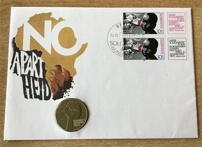 Numisbrief Solidarität DDR 5 Markt 1978 Anti - Apartheid