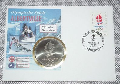 Numisbrief Olympische Spiele Albertville 1992