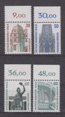 Berlin 1987 postfrisch mit Oberrand MiNr. 793-796 Freimarken Sehenswürdigkeiten