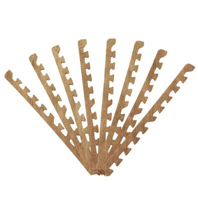 Sporttrend 24® 8 Randstücke Holzoptik (braun QMU004), Bodenschutzmatte Unterlegmat