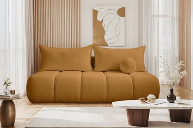 Dreisitziges Sofa PIANO mit Schlaffunktion Golden