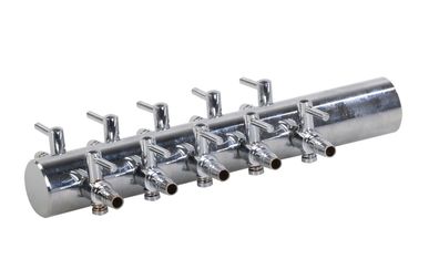 Metall Luftverteiler Röhrenform 10-fach für Luftschlauch 4/6 mm Aquarium & Teich
