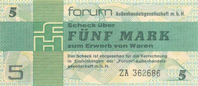 DDR Banknote 5 Mark Forum 1979 Ro: 369b Ersatznote Kassenfrisch / UNC