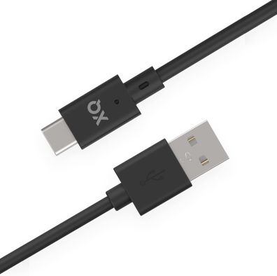 XQISIT Ladekabel Datenkabel USB C 2.0 - USB A 1,5 m schwarz