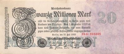 20 Millionen Mark 25.7.1923 Reichsbanknote DEU - 108