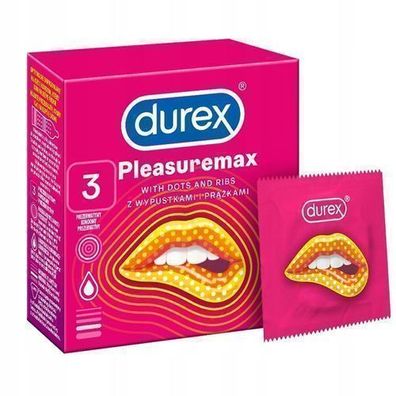 Durex Prezerwatywy Pleasuremax, 3 sztuki