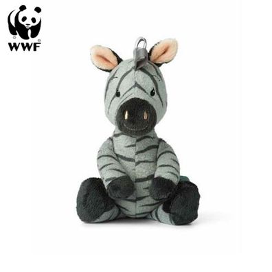 WWF Cub Club - Ziko das Zebra (grau, 22cm) mit Glöckchen Kuscheltier