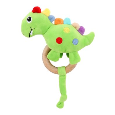 72130A - Little Stars - Babyrassel Dino mit Holz-Beißring Dinosaurier