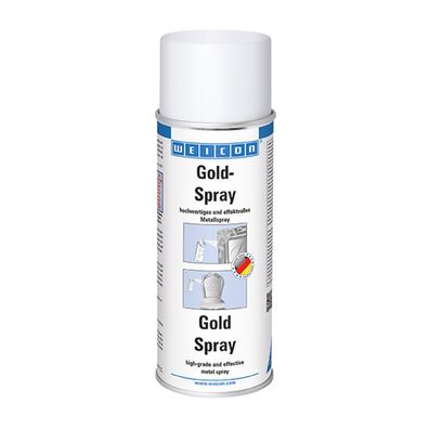 Weicon 11105400 Gold-Spray, 400 ml, effektvolles Metallspray mit hoher Deckkraft