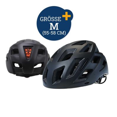 Fahrradhelm LED Sicherheits Rücklicht - Größe M - 55-58cm Fahrradzubehör Helme