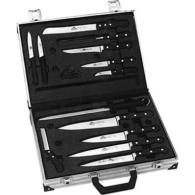 STUBAI Messerkoffer 13-tlg., Höhe: 100 mm, Länge: 460 mm, Breite: 320 mm