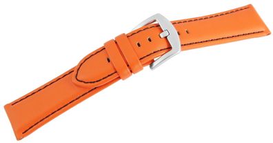 Leder Ersatzarmband Uhren orange Bandbreite 22 mm Dornschließe