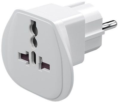 Reiseadapter, Weiß - Schutzkontaktstecker > UK, Schweiz, Italien, US/Japan