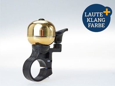 Premium Fahrradglocke Classic MTB Farbe: gold Fahrradzubehör Klingeln Filmer 49130