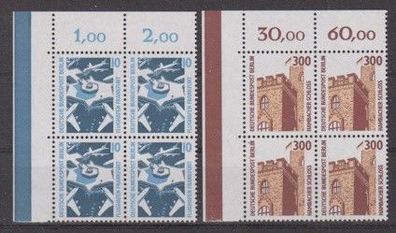 Berlin 1988 postfrisch 4er Block Ecke oben links MiNr. 798-799 Sehenswürdigkeiten