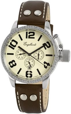Automatik Unisexuhr Lederarmband Kristallbesatz Datums-/ Wochentags-/ Monats-/ 24