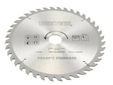 Veto 11322 Kreissägeblatt 230 x 40T x 30 ATB für Holz und PVC