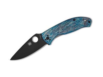 Spyderco Tenacious Titanium R.I.L. Disarray Finish D2 Black Blade PlainEdge