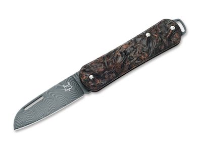 Fox Knives Vulpis 108 Limited Dark Matter Copper CF Damascus