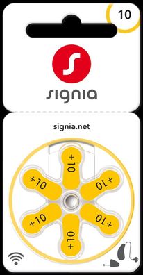 Siemens Signia 10 - Zink-Luft Hörgeräte Knopfzelle - 6er Pack