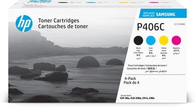 HP Samsung CLT-P406C 4er-Pack Schw./Cyan/Magenta/Gelb Tonerk