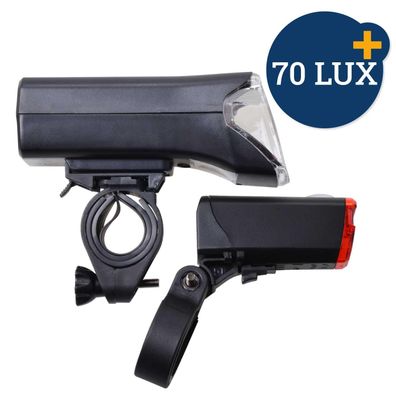 Filmer 40211 Beleuchtungs-Set Premium mit 70 Lux und Vorder- und Rücklicht