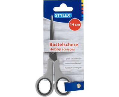 Stylex 42701 Bastelschere, spitz Edelstahl robust - diverse Farben