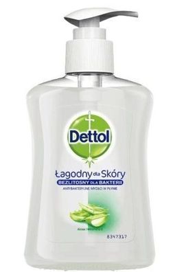 Dettol Sanft Reinigende Fléssigseife mit Aloe Vera & Vitamin E, 250ml