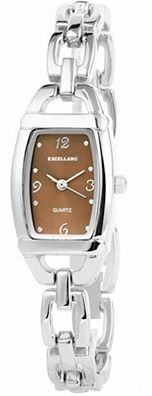 Excellanc 80027000316 Analog Edelstahl Damen Armbanduhr silberfarben