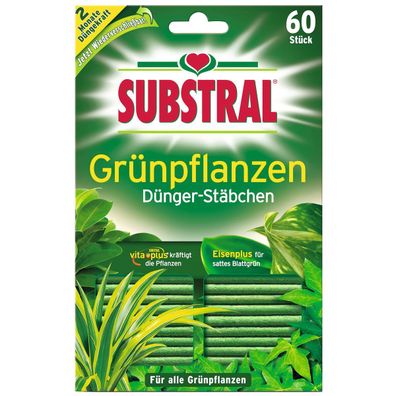 SUBSTRAL® vita + plus Grünpflanzen Dünger-Stäbchen 60 Stück