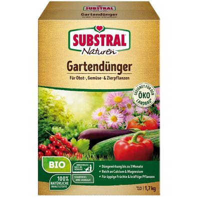 SUBSTRAL® Naturen® BIO Gartendünger 1,7 kg für bis zu 42 m²