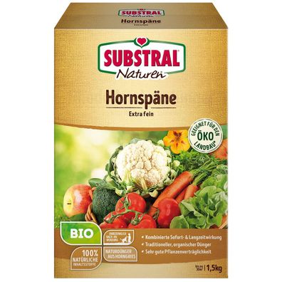 SUBSTRAL® Naturen® BIO Hornspäne Extra fein 1,5 kg für bis zu 30 m²