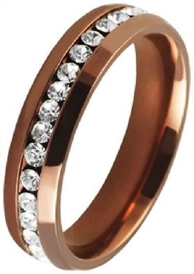 Akzent 5060148-62 Damen-Ring Edelstahl rosegoldfarben Ringgröße: 62