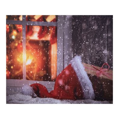 Clayre & Eef Weihnachtlicher Hintergrundstoff 180x210 cm Rot Stoff (Gr. 180x1x210 cm)