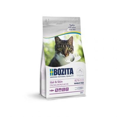 Bozita Cat Hair+S WheFr Salm 400g