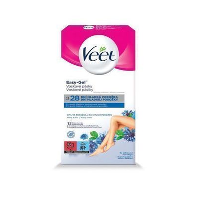 Veet Easy-Gel Wachs-Streifen Sensible Haut 12 Stk