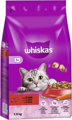 Whiskas Trocken Adult 1+ Rind 3,8kg