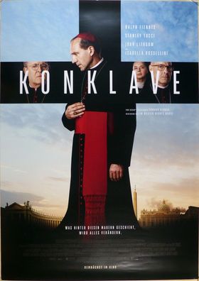 Konklave - Original Kinoplakat A0 - Ralph Fiennes, Stanley Tucci - Filmposter