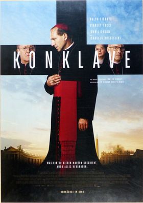 Konklave - Original Kinoplakat A1 - Ralph Fiennes, Stanley Tucci - Filmposter