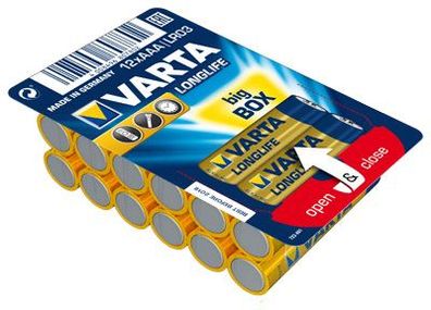 Varta - Longlife - LR03 / AAA (Micro) - 1,5 Volt 1200mAh AlMn - 12er Box