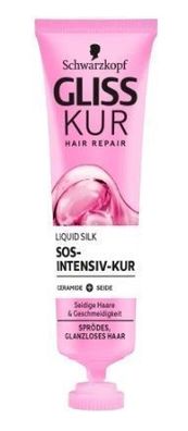 Gliss Kur SOS Liquid Silk Haarkur, 20 ml Luxuriöse Pflege