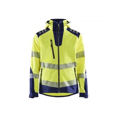 High Vis Softshell Jacke High Vis Gelb/Marineblau XXXL