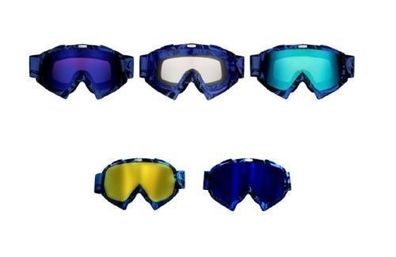 Motocross Brille Motorradbrille Racing Googles Quad Bike Cross Enduro blau