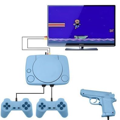 Mini 8-bit Retro TV Spielkonsole mit 16 Spiel 2 Joysticks und Spiel Pistole Retoo