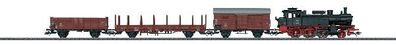 Trix 21530.1 Güterzug BR 74 854 DB Ep III mit 3 Wagen Spur H0