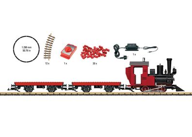 LGB 90463 Startset Bausteinzug mit 2 Flachwagen Spur 2m